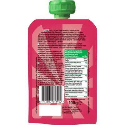 Knijpzakje aardbei-appel 15+ maanden (100g)