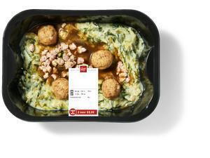 Vomar Andijviestamppot met Gehaktballetjes en Gebakken Spekjes 450 g (450g)