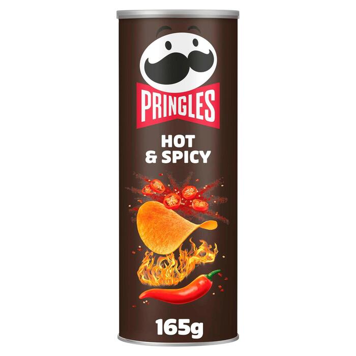 Pringles, Hot & Spicy (buis, 165g)