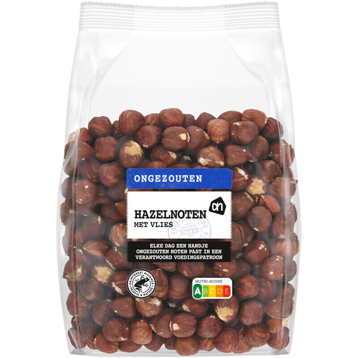 AH Ongezouten hazelnoten met vlies (300g)