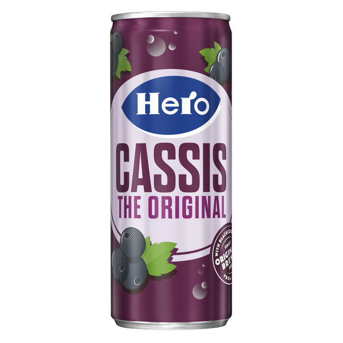 Hero Cassis The Original 250 ml (blik, 4 × 250ml)