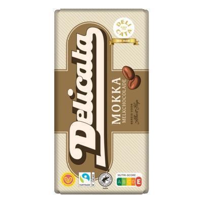 Delicata Reep mokka melkchocolade (150g)