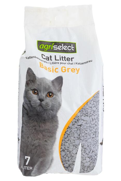 Agriselect Kattenbakkorrels Basic Grey 7L (7L)