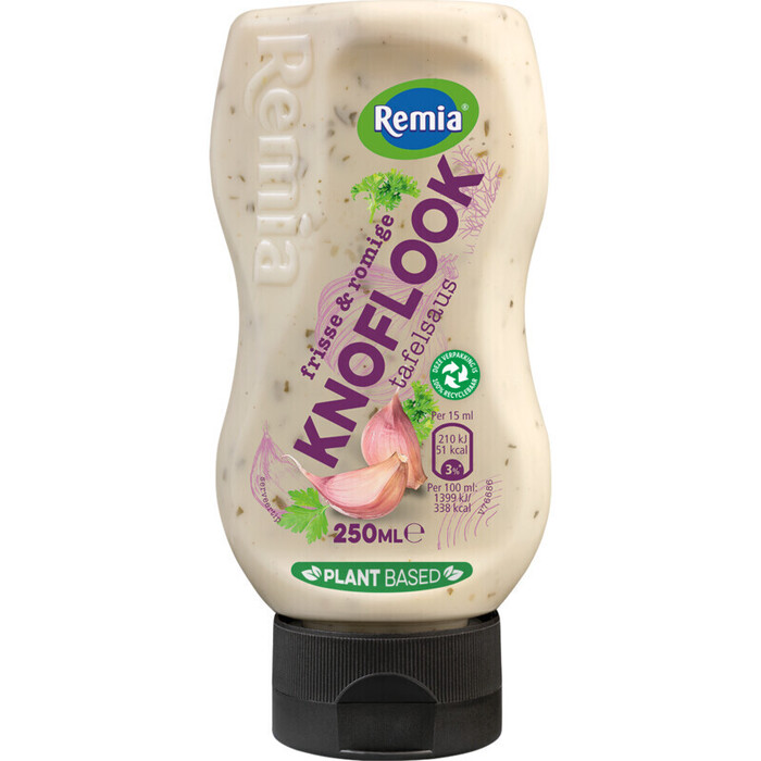 Remia Tafelsaus knoflook (250ml)