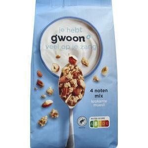 G'woon krokante muesli noten 900gr (900g)