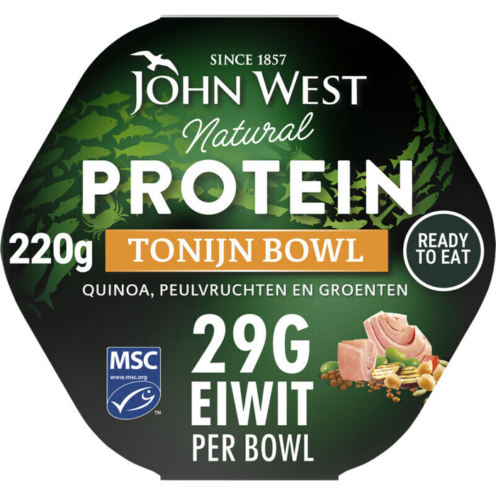 John West Protein tonijn bowl quinoa peulvruchten (220g)