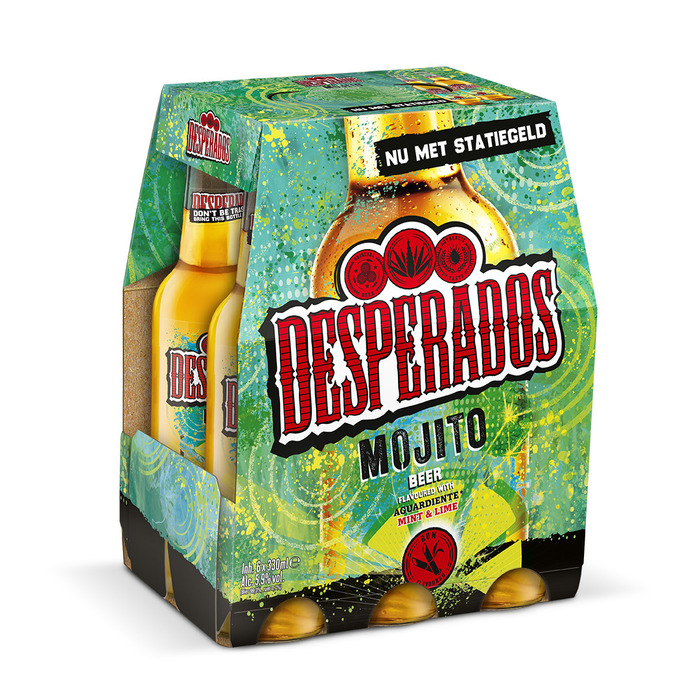 Desperados Mojito Beer Mint & Lime Flessen 6 x 330 ml (6 × 33cl)