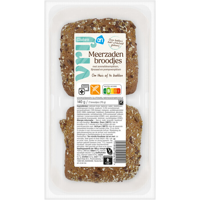 AH Glutenvrij Meerzaden broodjes (840g)