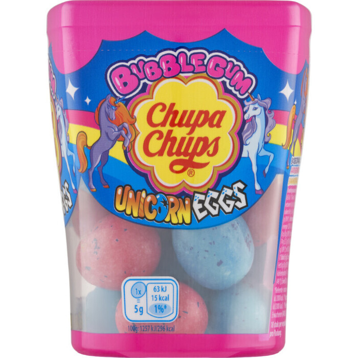Chupa Chups Bubblegum Unicorn Eggs 18 Stuks 90g (90g)