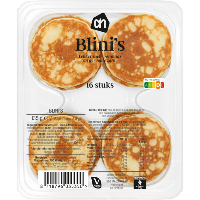 AH Feestfavorieten Kleine blini's (135g)