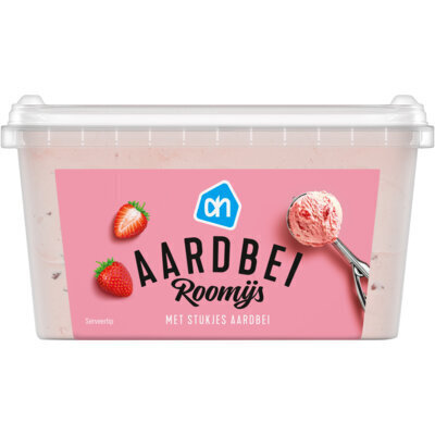 Aardbei roomijs (1L)