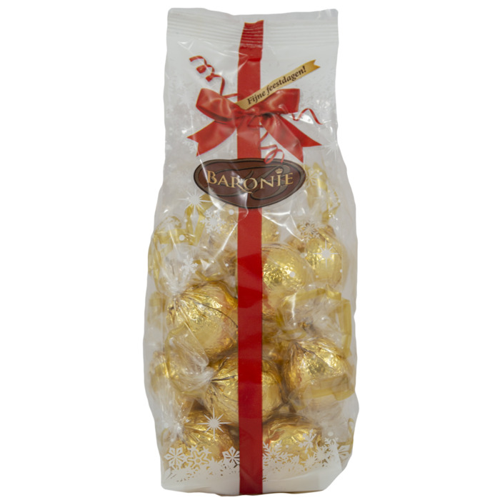 Baronie Luxe grote praline gevulde kerstballen (150g)