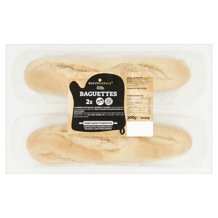 Dutch Bakery Witte Baguettes 2 x 150 g (300g)