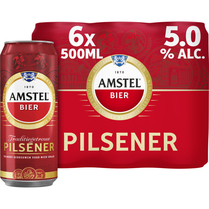 Amstel Pilsener bier 6-pack (6 × 0.5L)