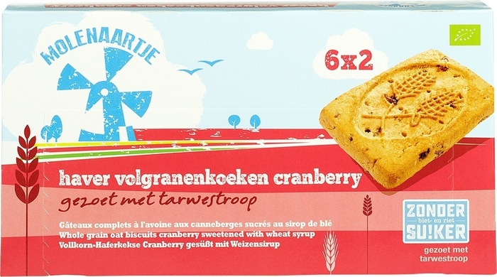 Haver volgranenkoeken met cranberry (240g)