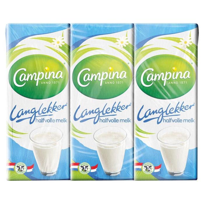 Langlekker halfvolle melk (Stuk, 6 × 200ml)