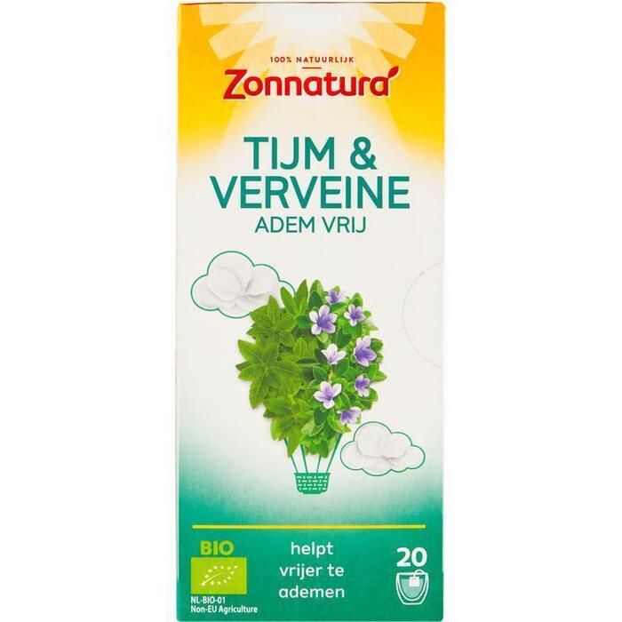 Zonnatura Tijm & Verveine Adem Vrij Kruideninfusie 20 Zakjes 35g (35g)
