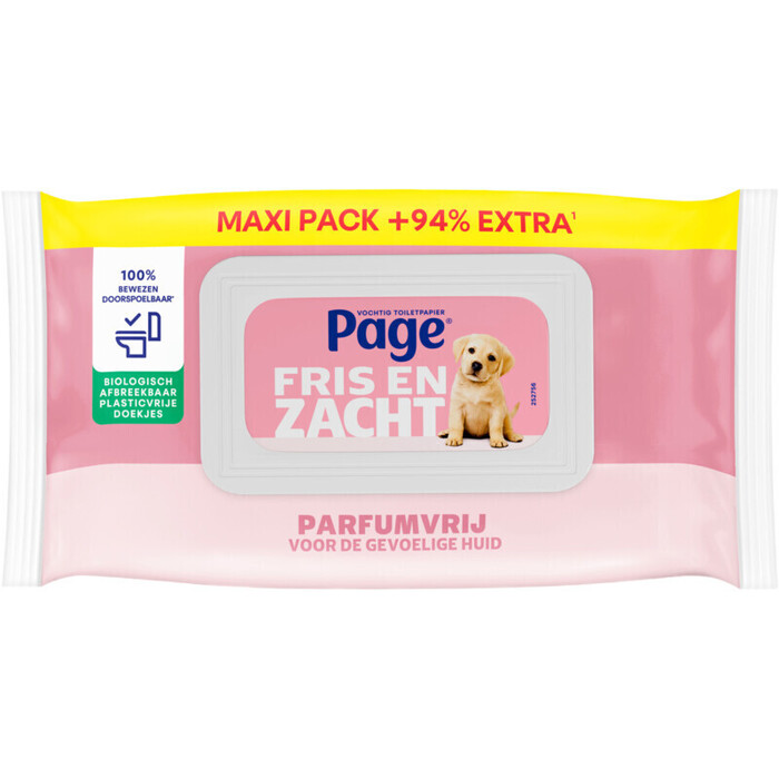 Page Vochtig Toiletpapier Sensitive Maxi