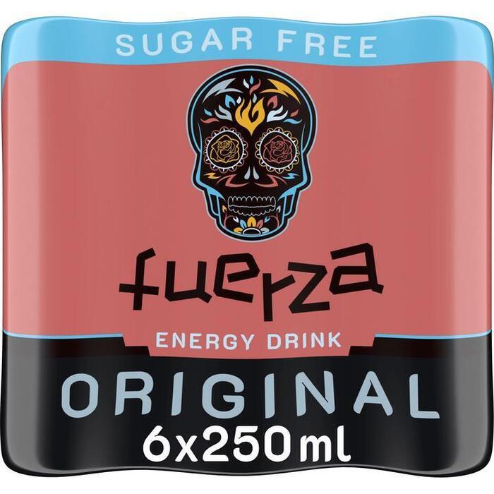 Fuerza Energy Drink met Taurine & Cafeïne Sugar Free 6 x 250ml (6 × 250ml)