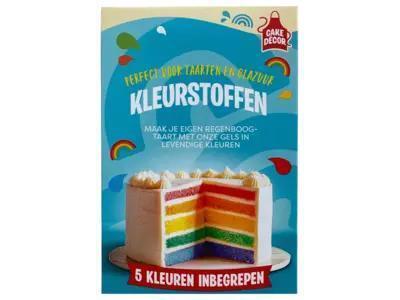 Cake Décor Kleurstoffen regenboogtaart (50g)
