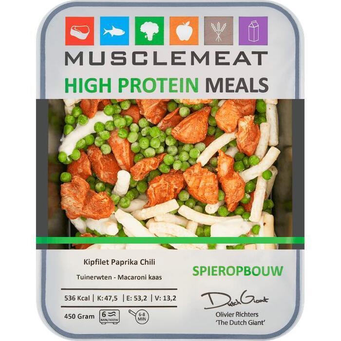 Muscle Meat High Protein Meals Kipfilet Paprika Chili Tuinerwten - Macaroni Kaas 450 g (450g)