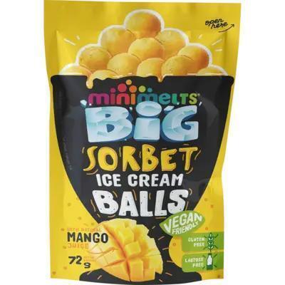 Mini Melts Ice cream sorbet balls mango (72g)