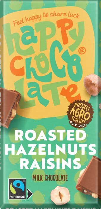 Melkchocolade hazelnoot rozijnen (100g)
