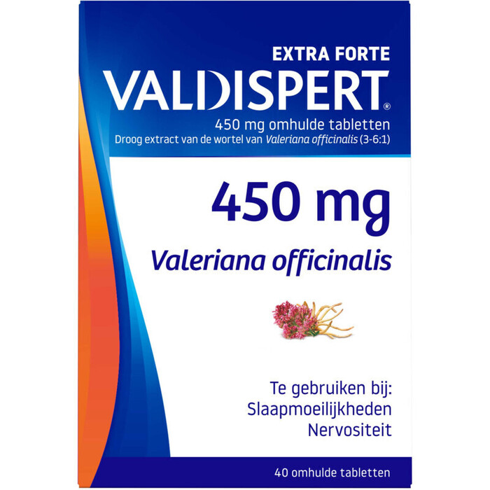 Valdispert Extra forte 450 mg tabletten (Doos, 40g)