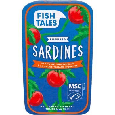 Fish Tales Sardines in pittige tomatensaus (120g)