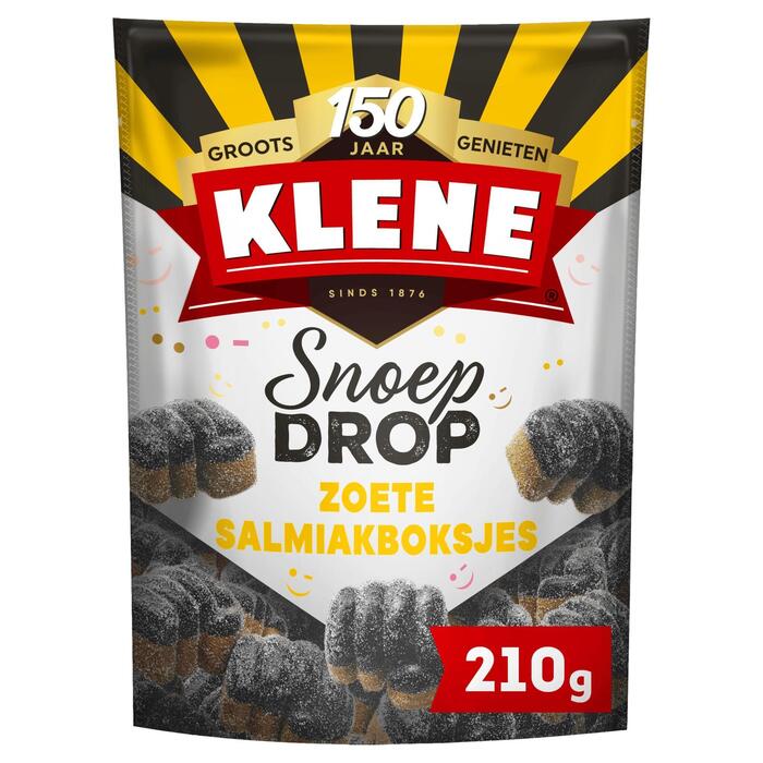 Klene Snoepdrop zoete salmiakboksjes (Zak, 200g)