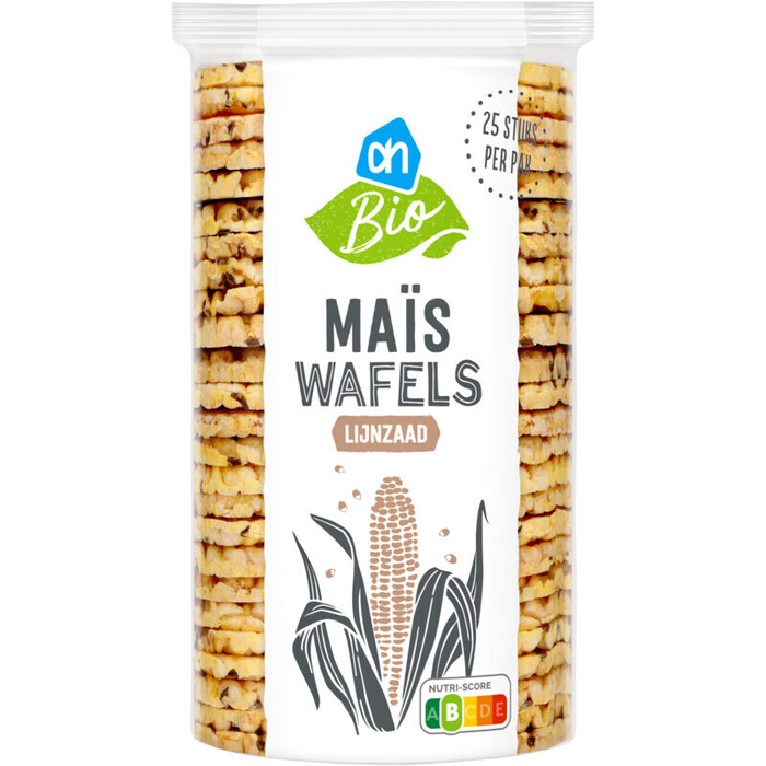 AH Biologisch Maiswafels lijnzaad (150g)