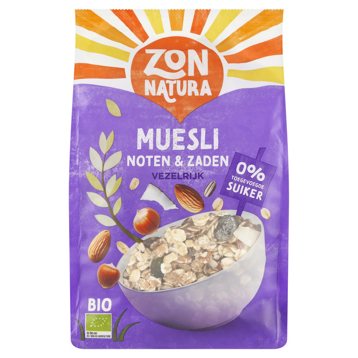 Zonnatura Muesli met noten en zaden (Zak, 375g)