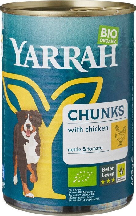 Dog brokjes kip in saus (brandn. tomaat) (405g)