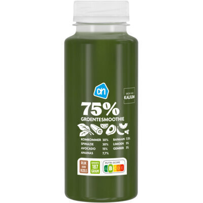 AH 75% Groentesmoothie spinazie komkommer (250ml)