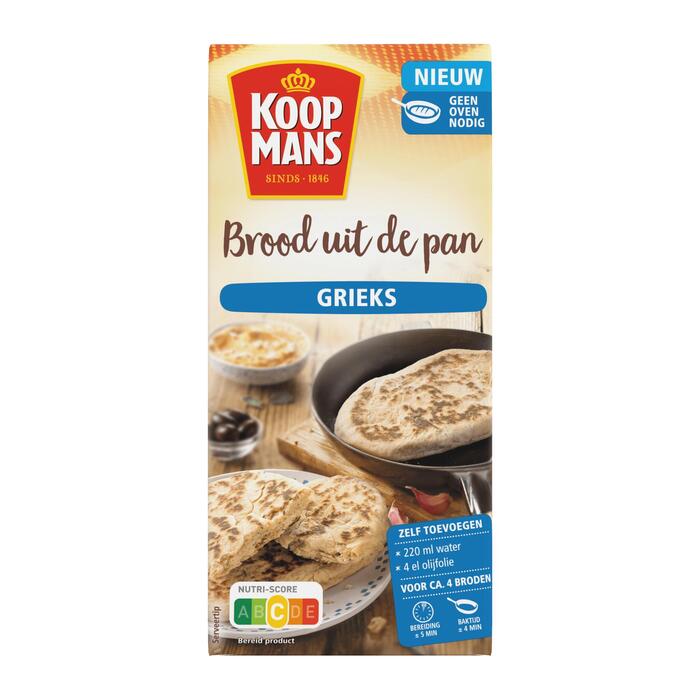 Koopmans Grieks Brood Uit De Pan 400 g (Doos, 400g)