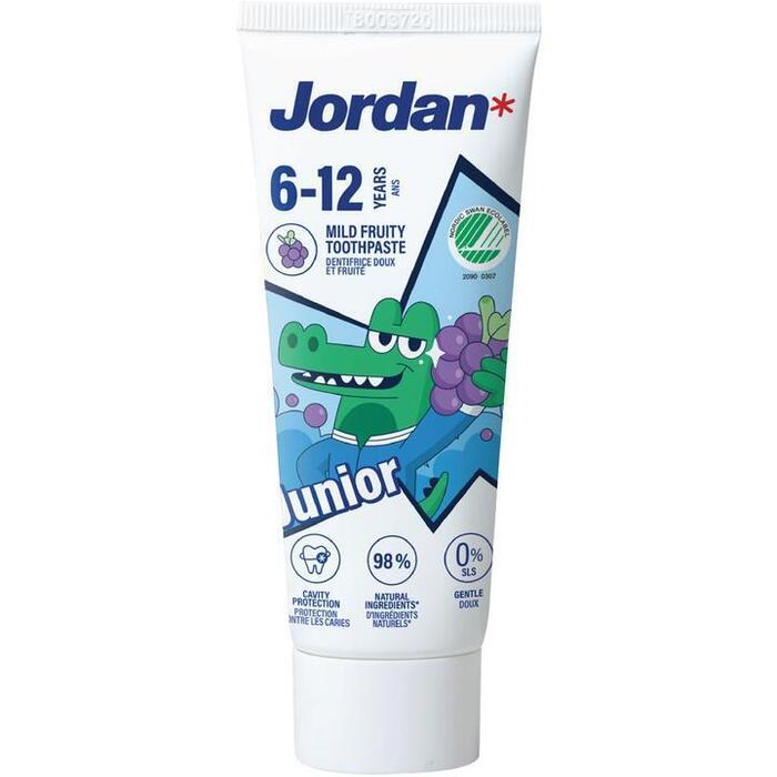 Jordan Tandpasta Milde Fruitsmaak 6-12 Jaar 50 ml (50ml)
