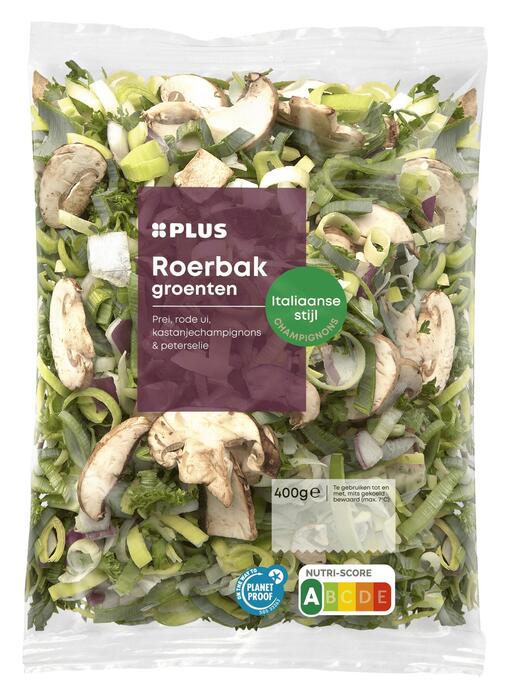PLUS Roerbakgroenten Italiaanse stijl champ (Zak, 400g)