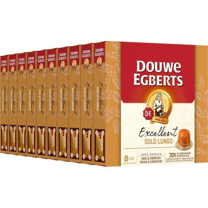 Douwe Egberts Excellent Gold Lungo 7 Gemalen Koffie 20 Capsules 104 g