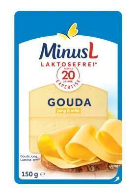 MinusL Lactosevrije Gouda Kaas in Plakken 150g (150g)