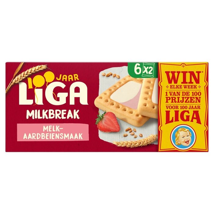 Milkbreak aardbei (Pak, 245g)