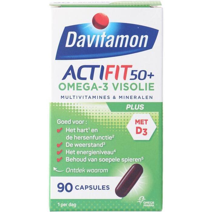 Davitamon Actifit 50+ omega-3 visolie capsules (100g)
