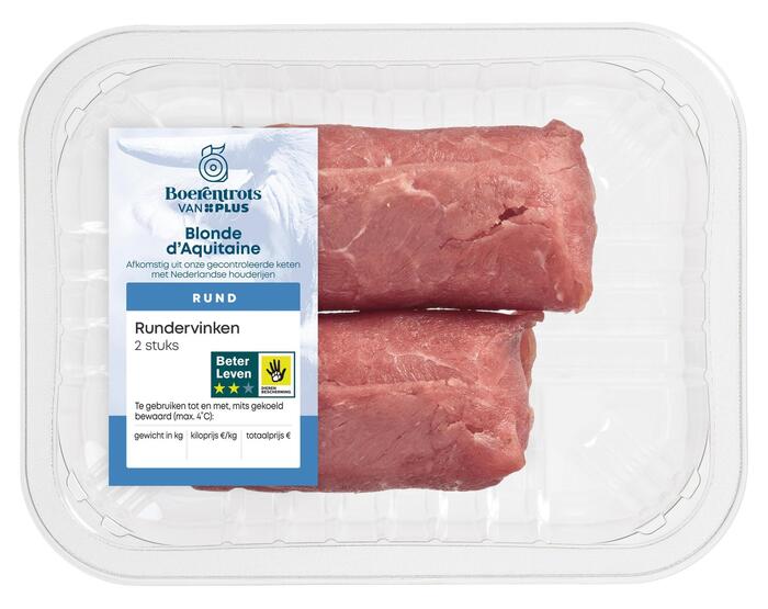 Blonde d'Aquitaine rundervinken 2 stuk (Pak, 2 × 100g)