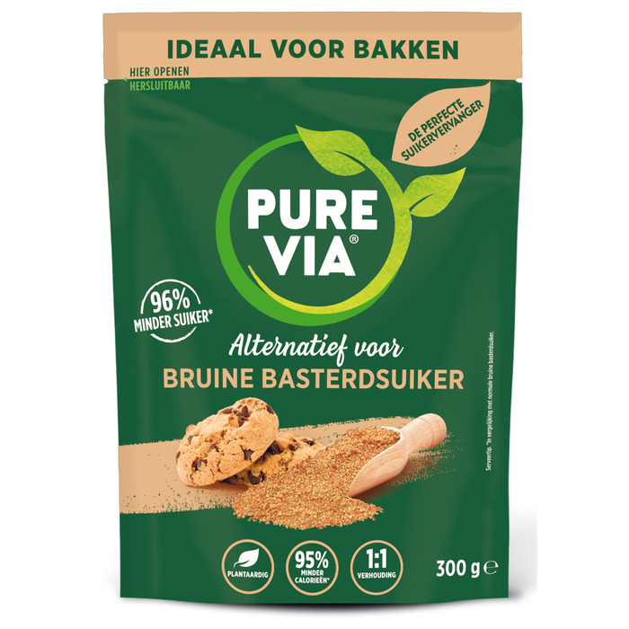 Pure Via Alternatief voor Bruine Basterdsuiker 300 g (300g)