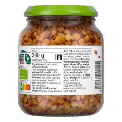 AH Terra Biologisch linzen (360g)