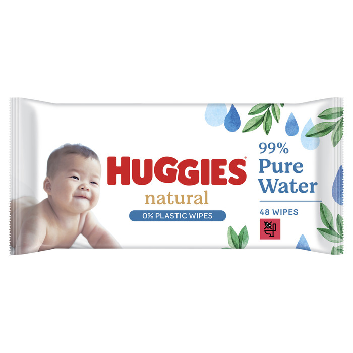 Huggies Babydoekjes - Natural 0% Plastic 12 x 48 stuks