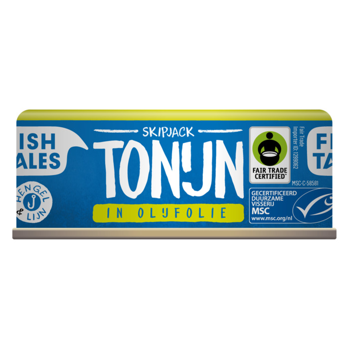 Fish Tales Skipjack tonijn olijf (blik, 142g)