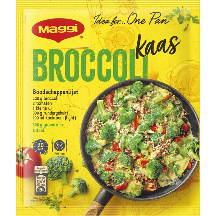Uit de pan gehakt-broccoli-kaas (Zakje, 54g)