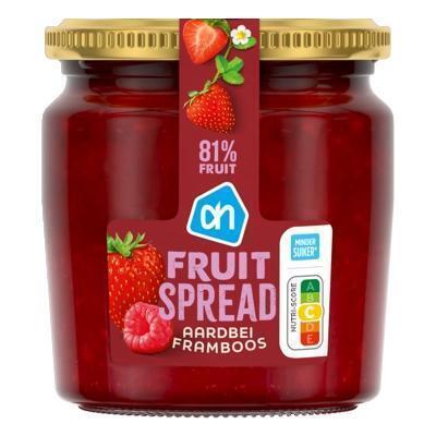 AH Fruitspread aardbei framboos (335g)