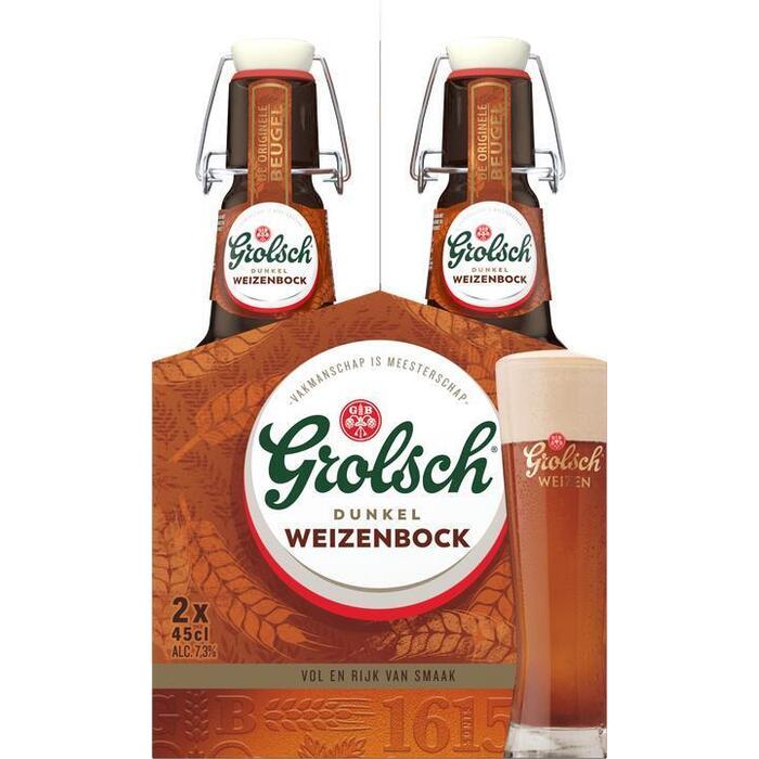 Grolsch - Dunkel Weizenbock - Fles - 2 x 450 ML (Set, 2 × 45cl)