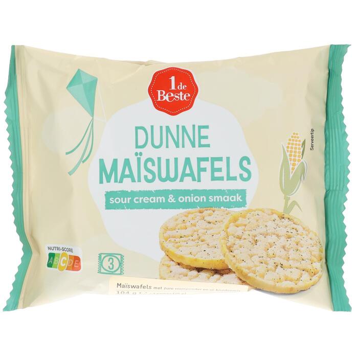 1 de Beste Maiswafels sour cream onion 4x3 (104g)